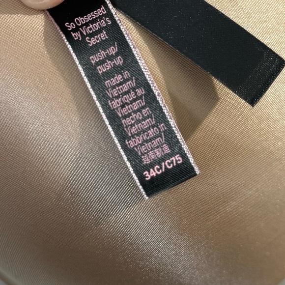 Victoria's Secret | NWOT Seamless Tan Bra So Obsessed Push Up Bra Size 34C - Picture 6 of 9